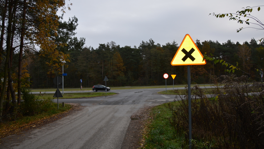 Sytuacja drogowa — pytanie 11144: Czy na najbliższym skrzyżowaniu za znakiem, masz obowiązek ustąpić pierwszeństwa pojazdowi nadjeżdżającemu z prawej strony?